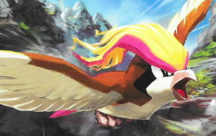 pidgeot, speeding through the sky