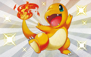 Charmander, beaming.