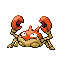 Krabby's sprite. He kinda looks like he's flexing.